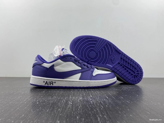 One Kick 1 JORDAN TRAVIS CUSTOM OFF-WHITE X DM7890-386 AIR SCOTT X 0725